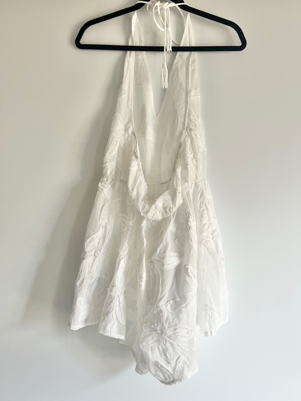 FARM Rio White Embroidered Coast Stars Tie-Neck Swimwear Romper Size M - Picture 11 of 12